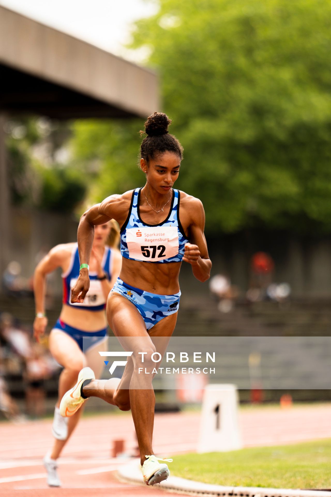 Maria Benedicta Chigbolu (ITA) ueber 400m am 04.06.2022 waehrend der Sparkassen Gala in Regensburg